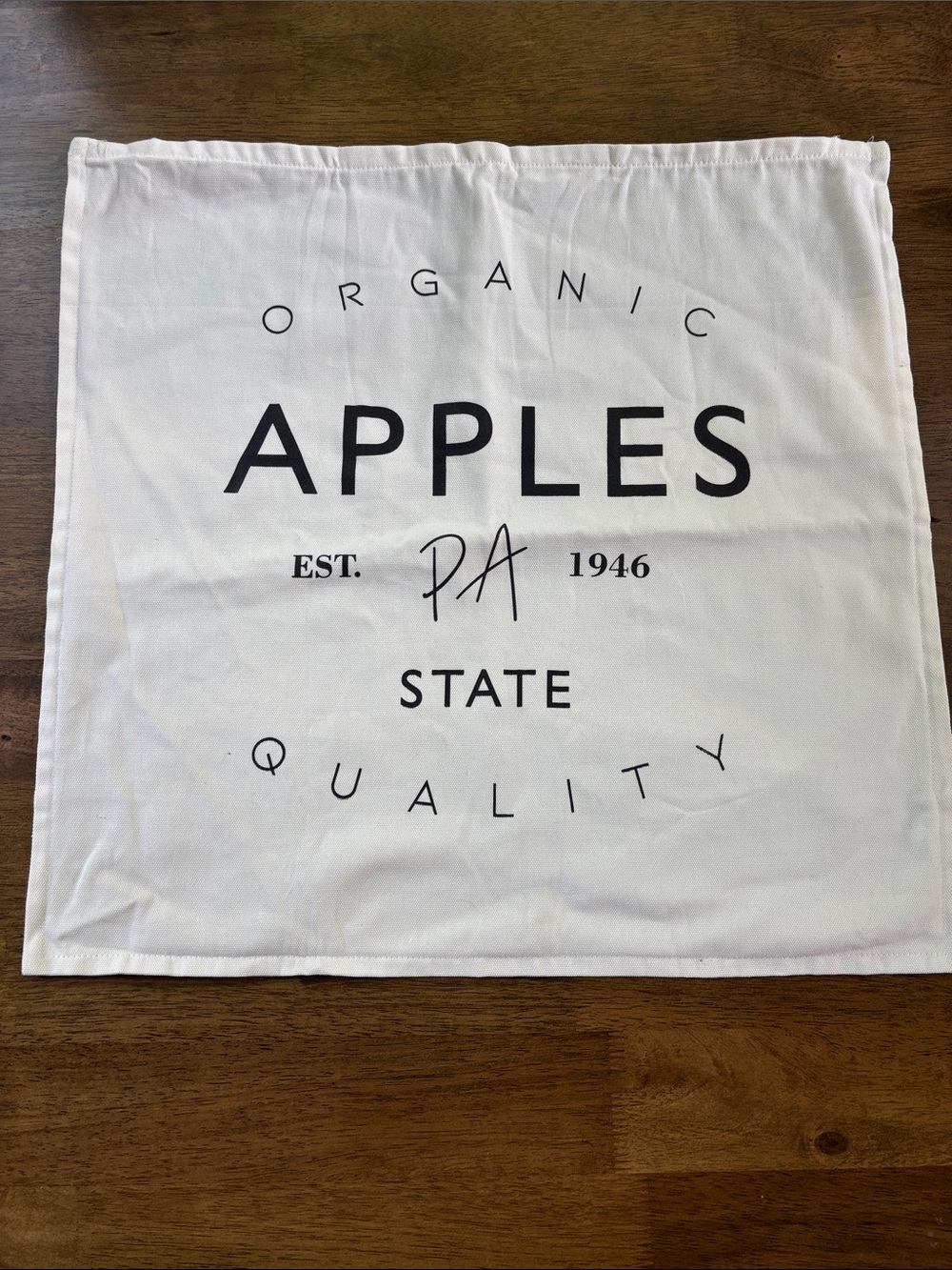 Fall Apple White and Black Organic Apples Decorative Pillow Cover 20x20
